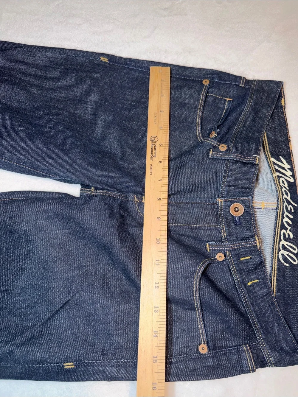 NWOT - Madewell Women's Indigo Dark Rinse Skinny Denim with Leg Zippers Size 27